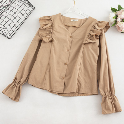 Modern női ing gombokkal és fürtökkel, három színben