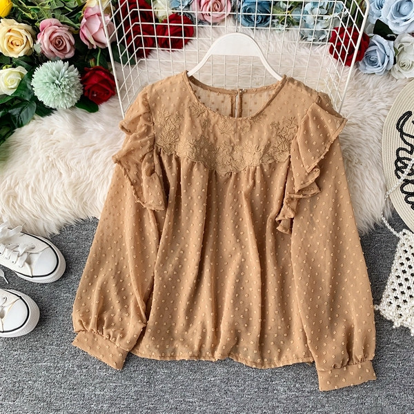 Női ing ovális nyakkivágással, több színben