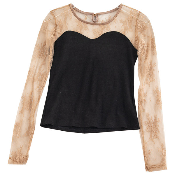 Bluză de damă elegantă cu mâneci din dantelă și decolteu oval în patru culori