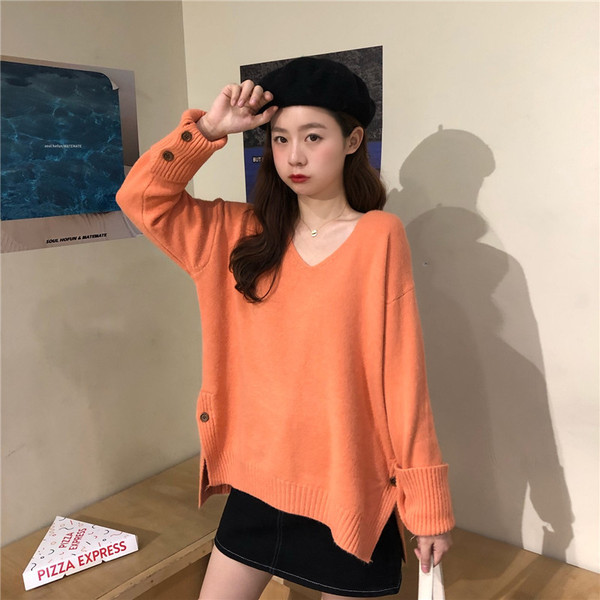 Bluza larga dama cu nasturi in trei culori