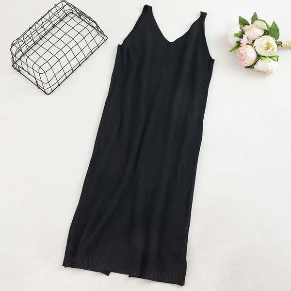 Rochie casual de dama cu bretele in bej si negru