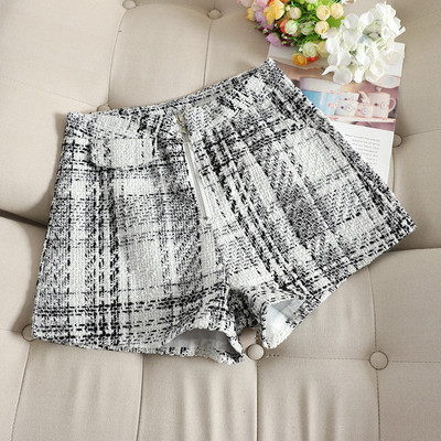 Modern női rövidnadrág magas derékkal, cipzárral több színben