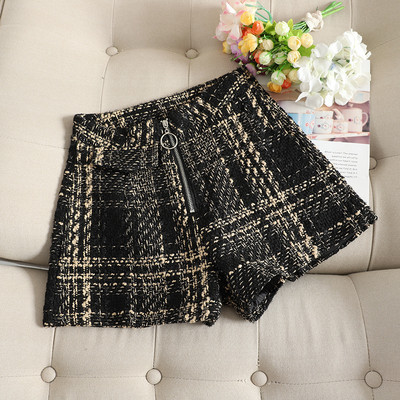 Modern női rövidnadrág magas derékkal, cipzárral több színben