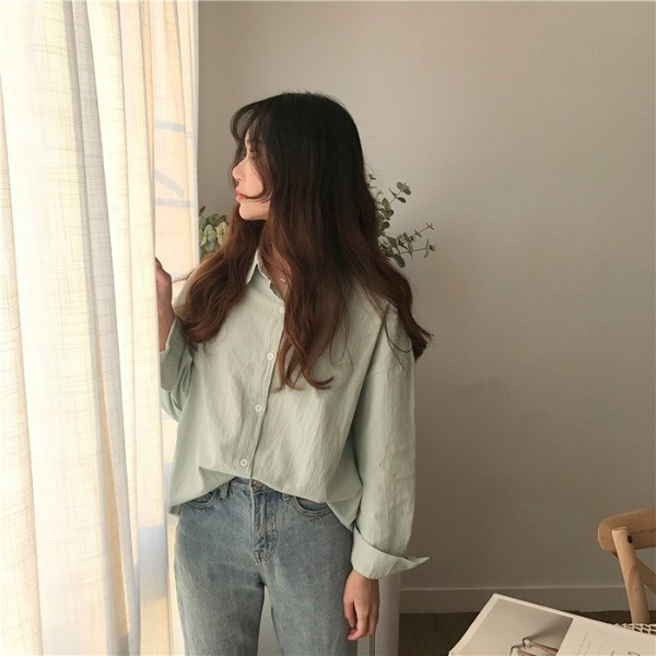 Női aktuális ing három színben, klasszikus gallérral