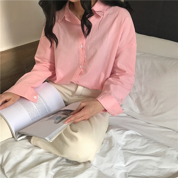 Női aktuális ing három színben, klasszikus gallérral