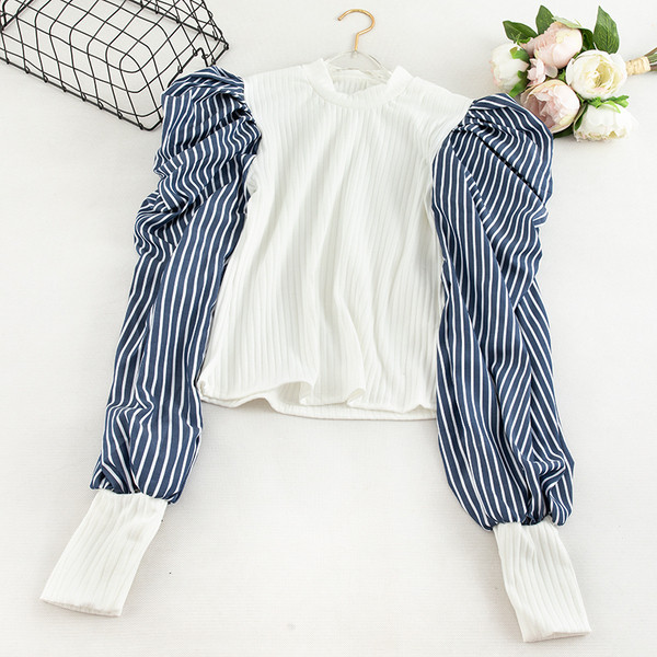 Alkalmi női blúz ovális nyakkivágással és hosszú ujjú öt színben