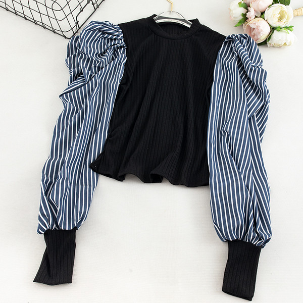 Alkalmi női blúz ovális nyakkivágással és hosszú ujjú öt színben