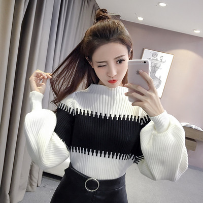 Modern női széles blúz zöld, fehér és fekete színben