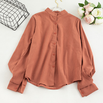 Casual γυναικείο πουκάμισο με μακριά μανίκια και κουμπιά σε διάφορα χρώματα