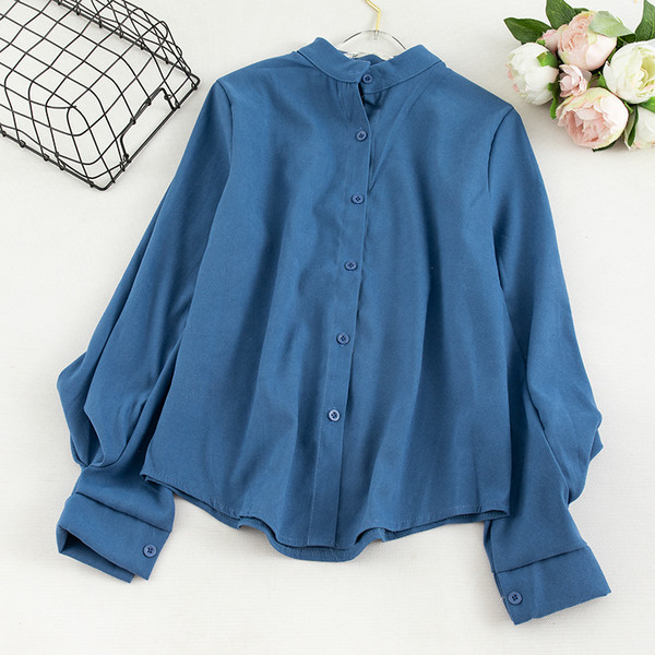 Casual γυναικείο πουκάμισο με μακριά μανίκια και κουμπιά σε διάφορα χρώματα