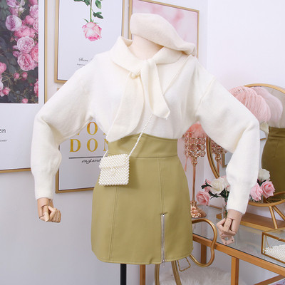 Modern női pulóver megkötős sárga, narancssárga, rózsaszín, zöld és fehér színben