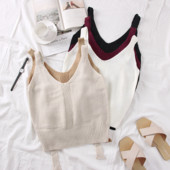 Maieu modern de damă cu decolteu spitz și bretele în mai multe culori