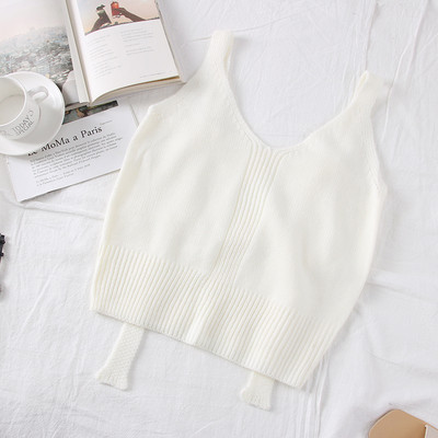 Maieu modern de damă cu decolteu spitz și bretele în mai multe culori