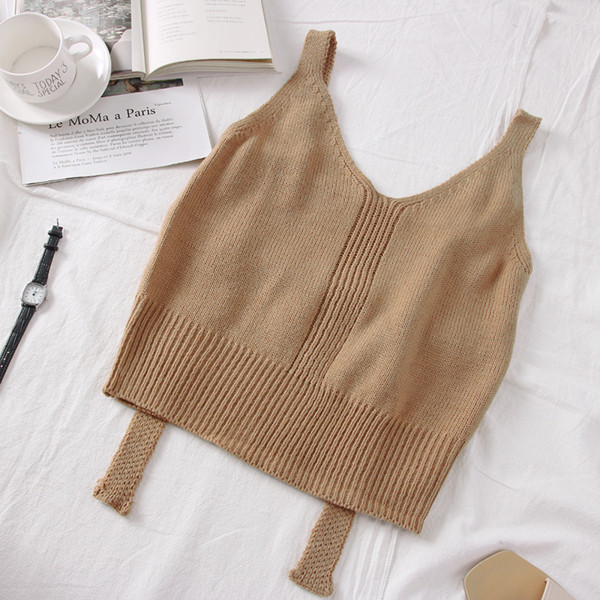 Maieu modern de damă cu decolteu spitz și bretele în mai multe culori