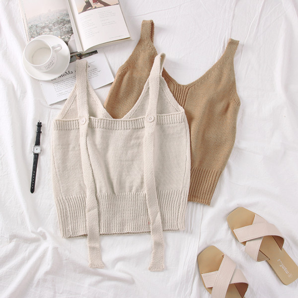 Maieu modern de damă cu decolteu spitz și bretele în mai multe culori