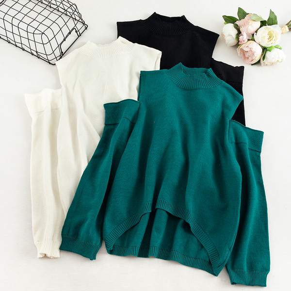 Bluza casual dama cu umerii goi model asimetric in mai multe culori