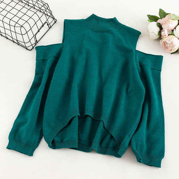 Bluza casual dama cu umerii goi model asimetric in mai multe culori