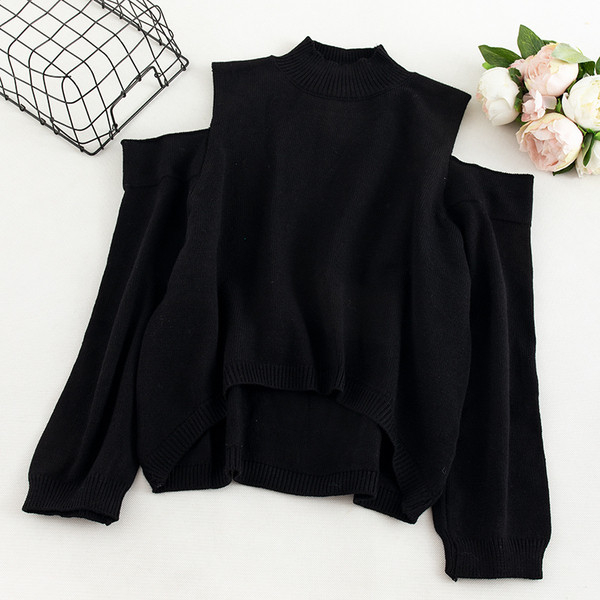 Bluza casual dama cu umerii goi model asimetric in mai multe culori