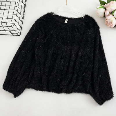 Γυναικείο πουλόβερ με οβάλ λαιμόκοψη και μακρύ μανίκι σε πέντε χρώματα