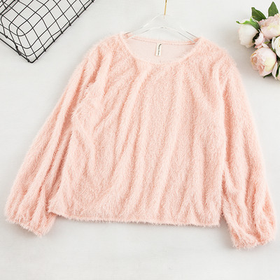 Γυναικείο πουλόβερ με οβάλ λαιμόκοψη και μακρύ μανίκι σε πέντε χρώματα