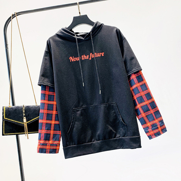 Γυναικείο καθημερινό φούτερ με κουκούλα και τσέπη