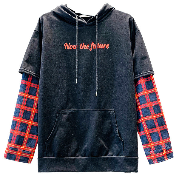 Γυναικείο καθημερινό φούτερ με κουκούλα και τσέπη