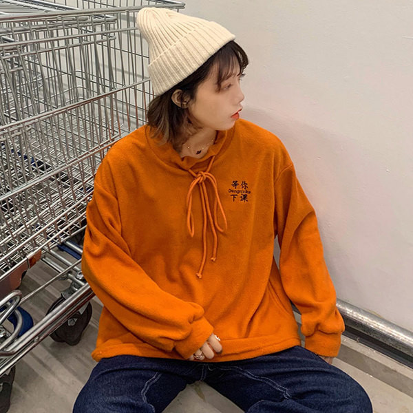 Bluză moale de damă casual, în portocaliu și verde