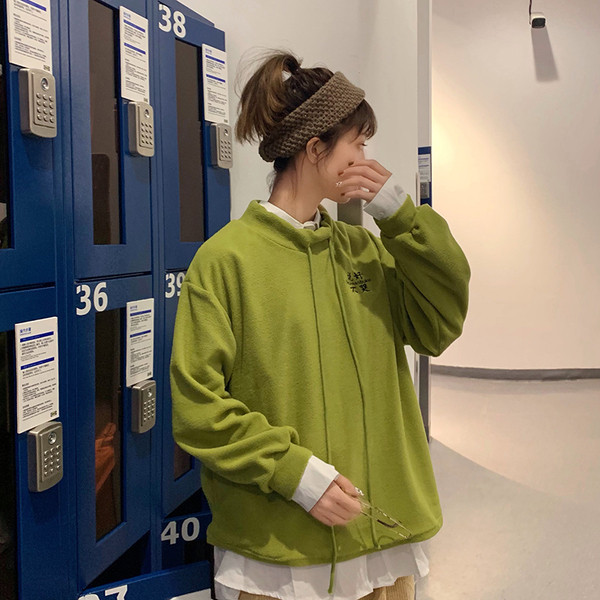 Bluză moale de damă casual, în portocaliu și verde