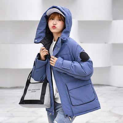 Μοντέρνο  γυναικείο μπουφάν με τσέπες και κουκούλα σε διάφορα χρώματα