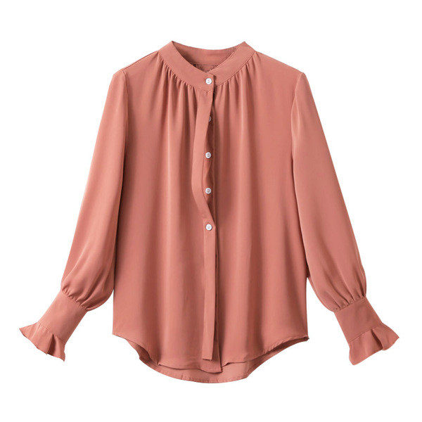 Camasa de dama model nou cu nasturi in alb, verde si roz