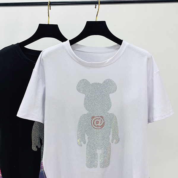 Modern női póló rátéttel, két színben