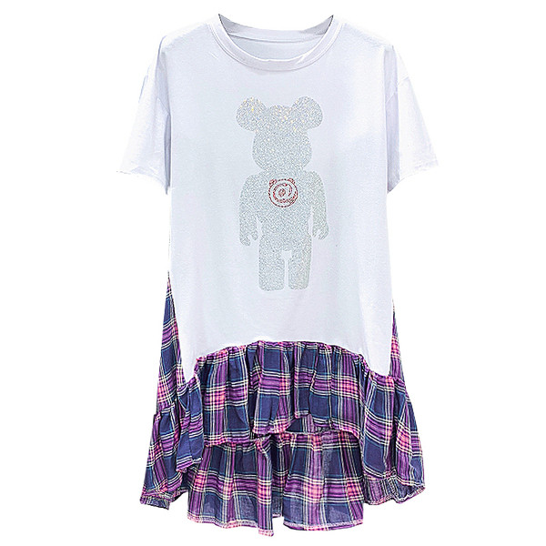 Modern női póló rátéttel, két színben