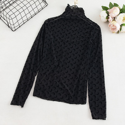 Γυναικεία μπλούζα με κολάρο πόλο σε καφέ και μαύρο χρώμα