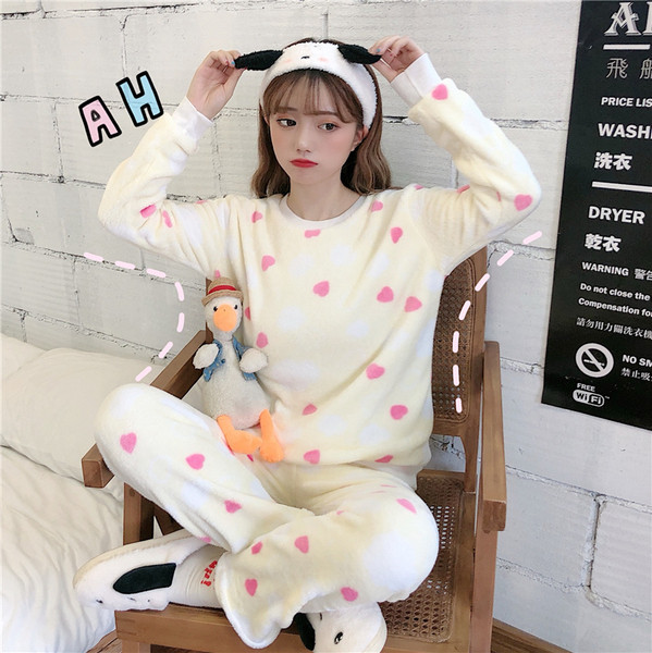 Modern női puha hosszú pizsama három színben