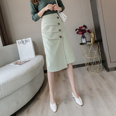 Fusta lunga de dama de actualitate in patru culori cu nasturi