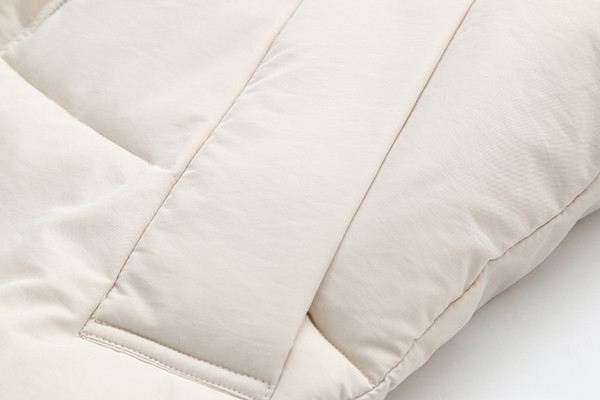 Jachetă lungă de iarnă casual de damă, cu glugă și buzunar, în alb, negru și galben