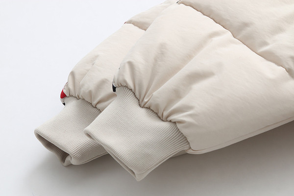 Jachetă lungă de iarnă casual de damă, cu glugă și buzunar, în alb, negru și galben