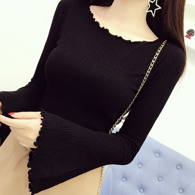 Bluză de damă modernă cu mâneci lotus în alb, gri, negru, maro, galben, roz, roșu și violet