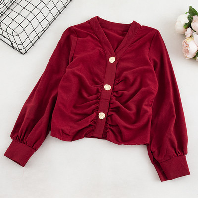 Μοντέρνο γυναικείο πουκάμισο με μακριά μανίκια σε τέσσερα χρώματα