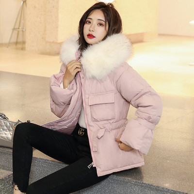 HIT Jachetă modernă de damă cu puf și legături în talie în mai multe culori