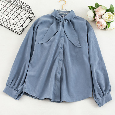 Cămașă modernă de damă în cinci culori cu nasturi și guler clasic