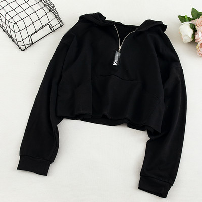 Napi női pulóver öt színben cipzárral és zsebbel