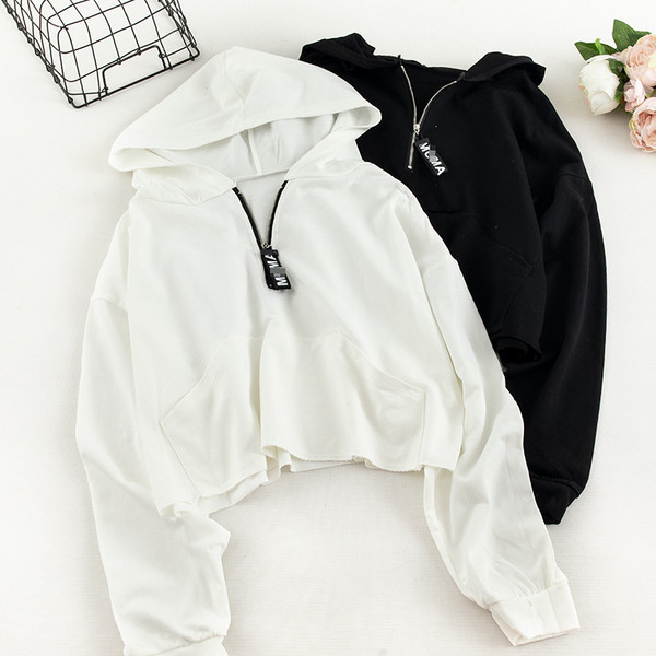 Napi női pulóver öt színben cipzárral és zsebbel