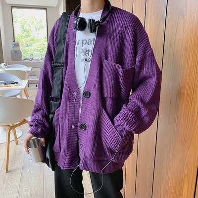 Alkalmi férfi mellény fekete, sárga, kék és lila zsebekkel