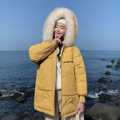 Női téli kabát kapucnival és pehellyel öt színben