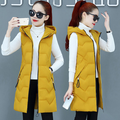 Vesta lunga dama cu gluga si fermoar in mai multe culori