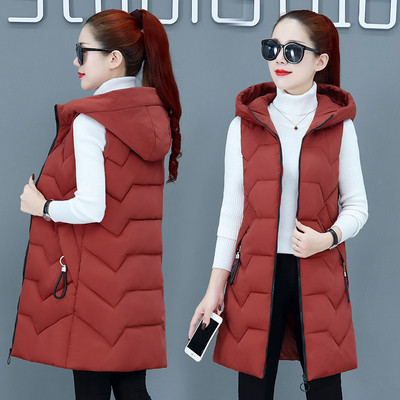 Vesta lunga dama cu gluga si fermoar in mai multe culori