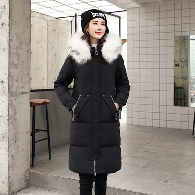 Μακρύ γυναικείο μπουφάν με εφαρμογή στην πλάτη σε διάφορα χρώματα