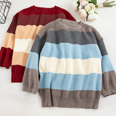 Casual γυναικεία πουλόβερ σε δύο χρώματα με ωοειδές λαιμόκοψη