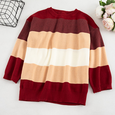 Casual γυναικεία πουλόβερ σε δύο χρώματα με ωοειδές λαιμόκοψη